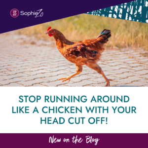 Stop running around like a chicken with your head cut off!